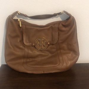 Tory Burch Miller brown Napa leather hobo purse